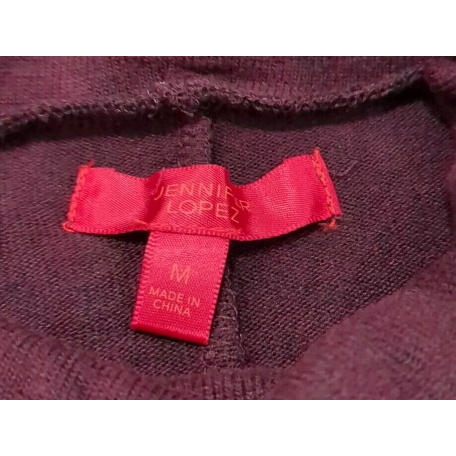 Jennifer Lopez Womens M Plum Twist Front Sweater Lightweight Turtleneck Preppy — image 4 of 8